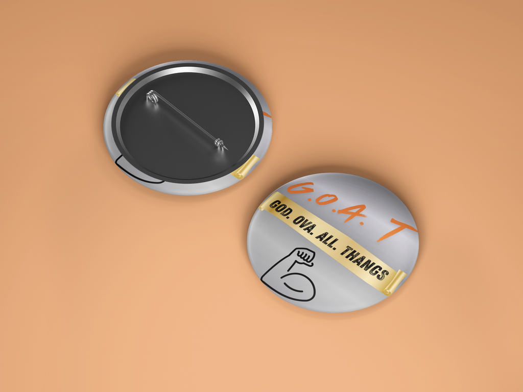 G.O.A.T. Pin – God Over All Things Faith Badge