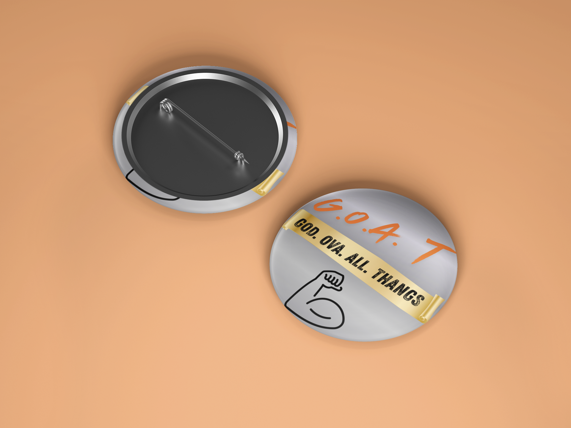 G.O.A.T. Pin – God Over All Things Faith Badge