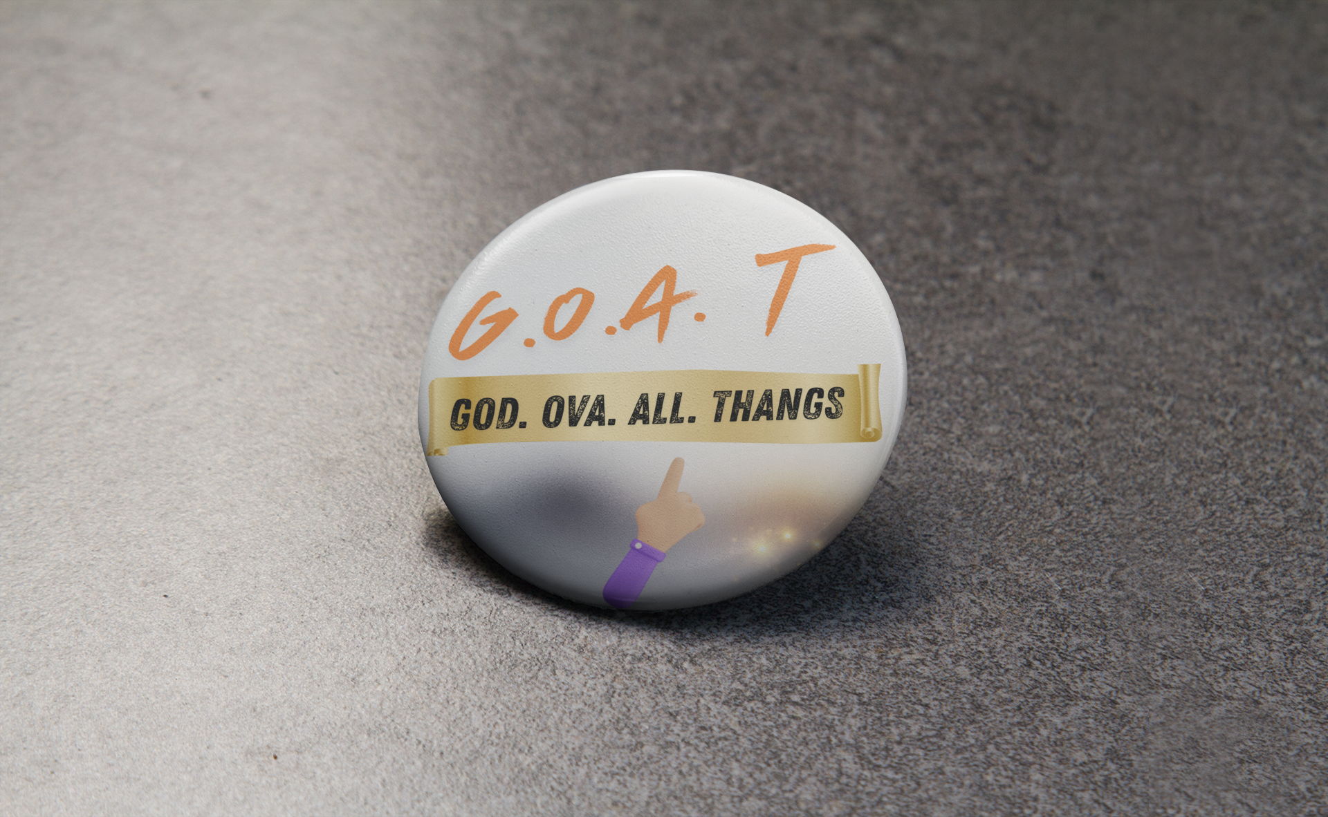 G.O.A.T. Pin – God Over All Things Faith Badge