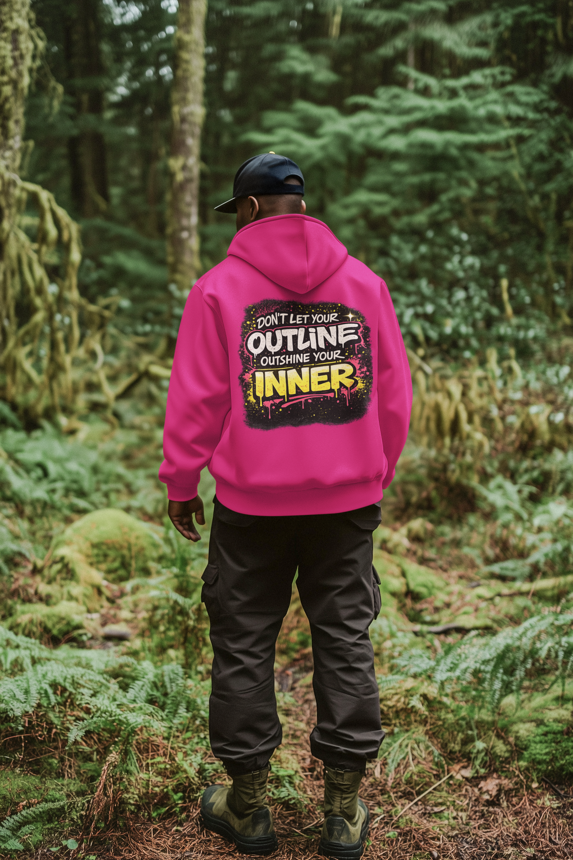 Outline vs Inner Graffiti Hoodie