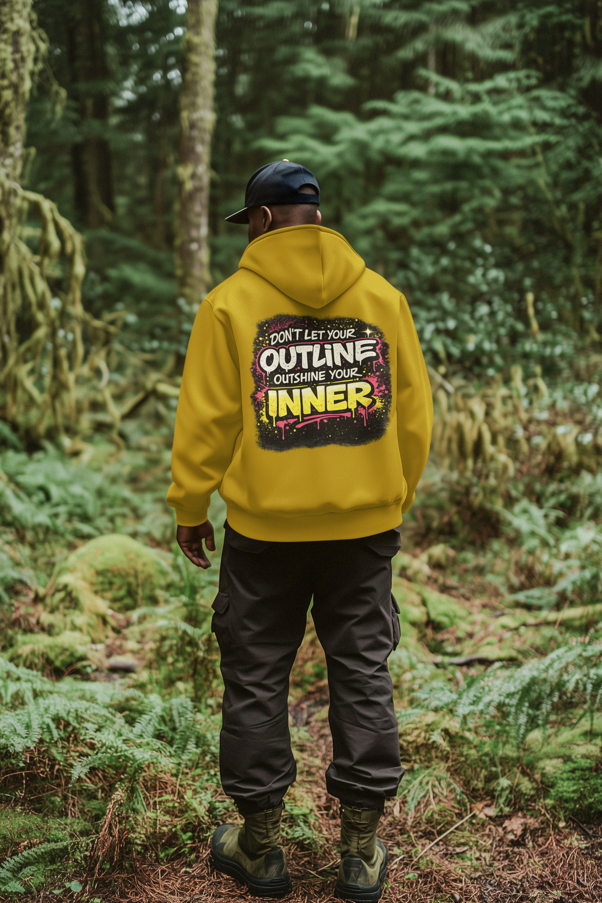 Outline vs Inner Graffiti Hoodie