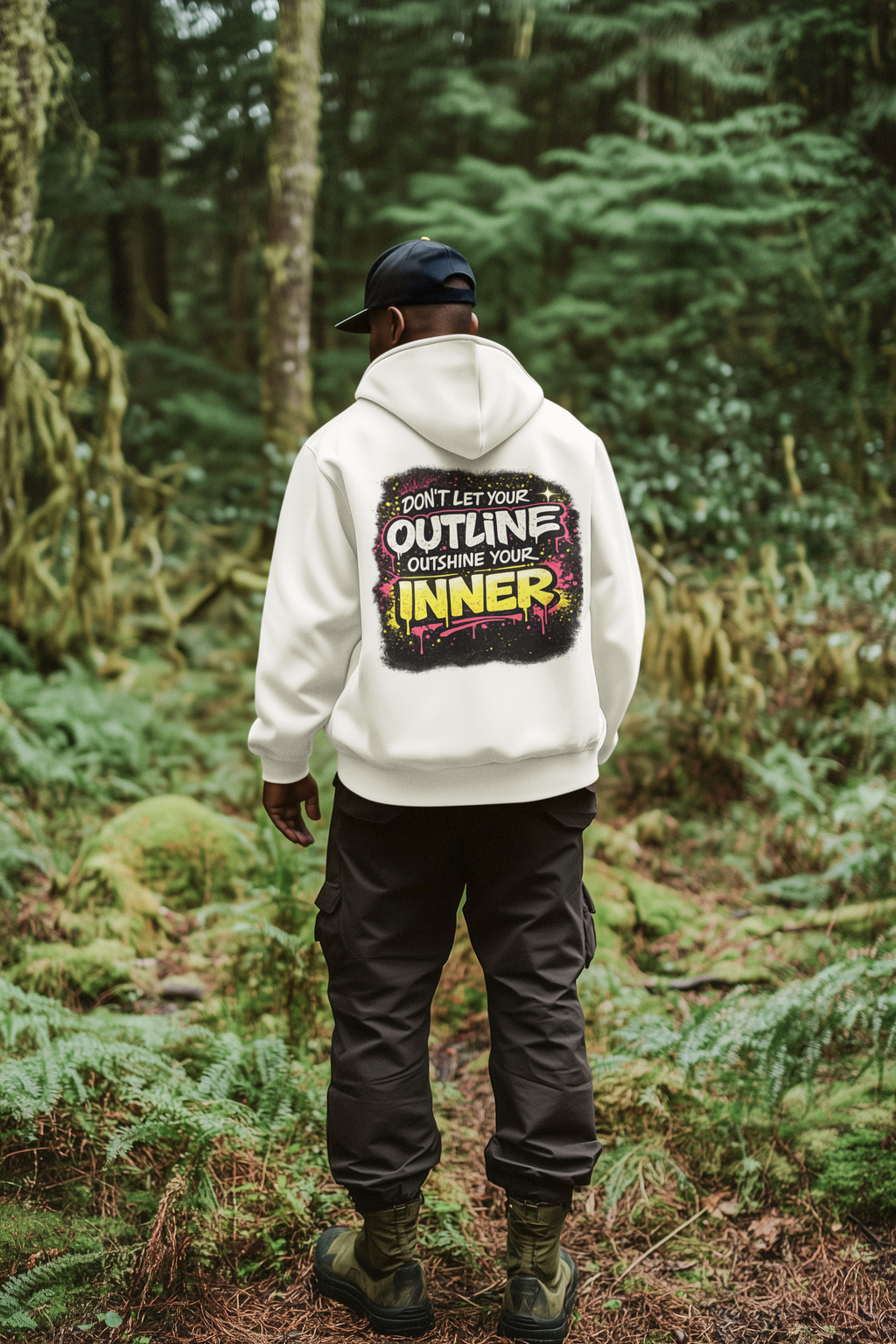 Outline vs Inner Graffiti Hoodie