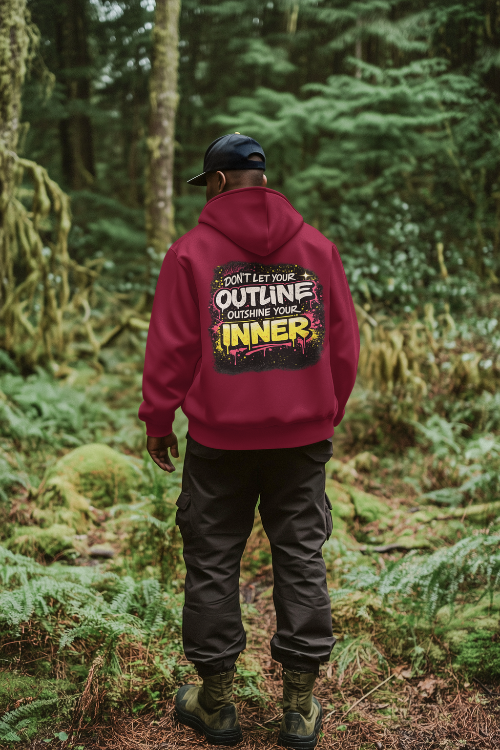 Outline vs Inner Graffiti Hoodie