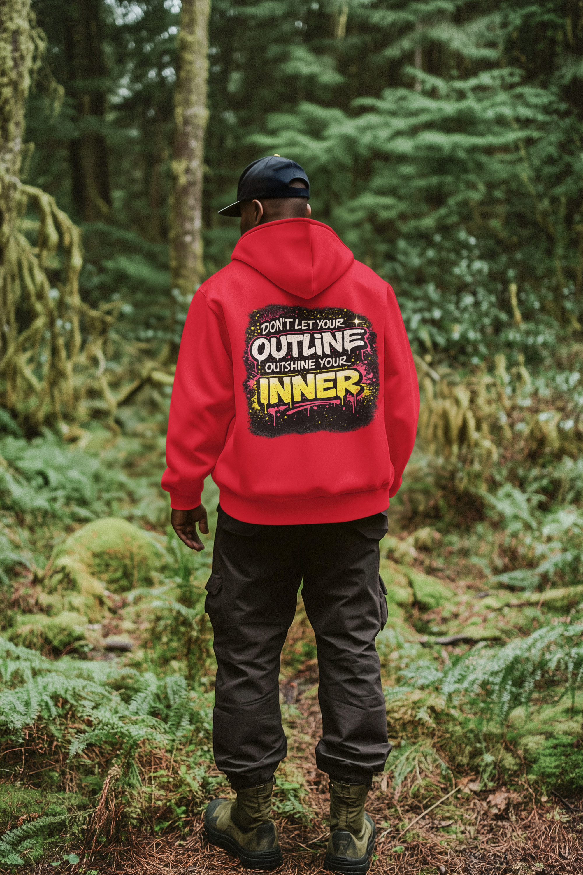 Outline vs Inner Graffiti Hoodie